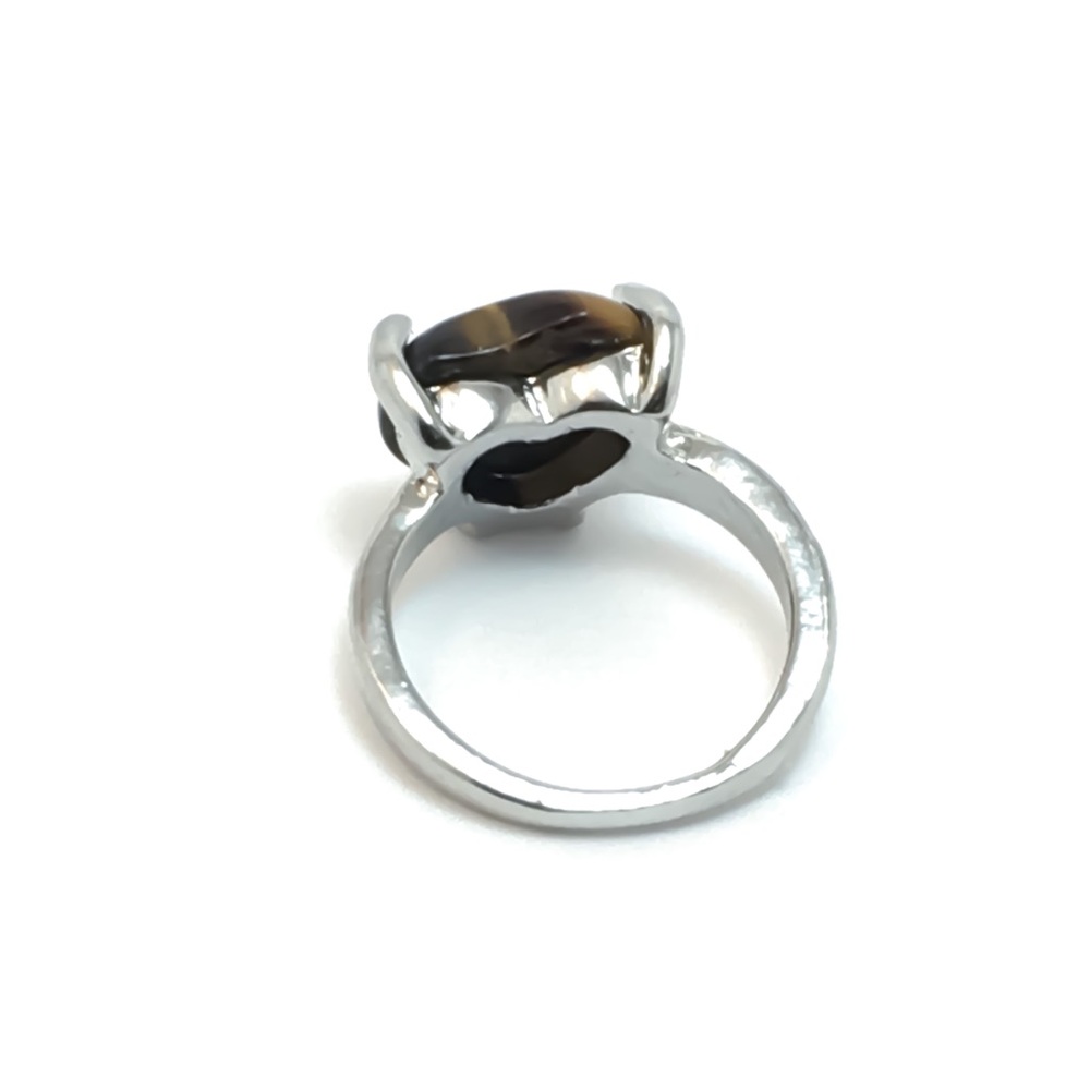 Woodgrain Heart Ring Size 5 - Picture 6 of 6